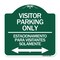 Signmission Bilingual Reserved Parking Visitor Parking Only Estacionamiento Para Visitantes, A-DES-GW-1818-24304 A-DES-GW-1818-24304 - alternate 1